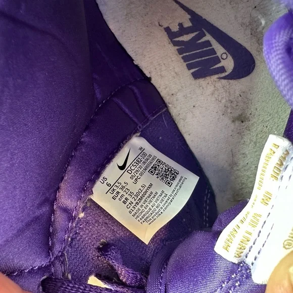 Nike Purple and White High-Top - Picture 5 of 5